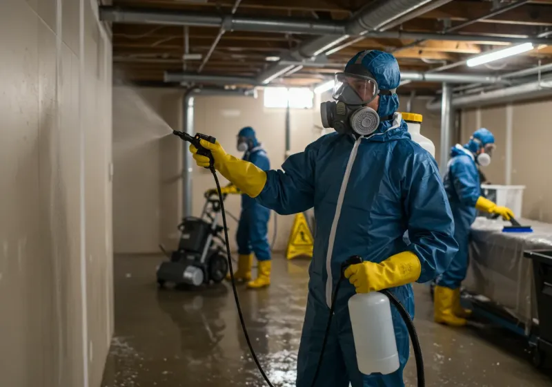 Basement Sanitization and Antimicrobial Treatment process in Spruce Pine, NC